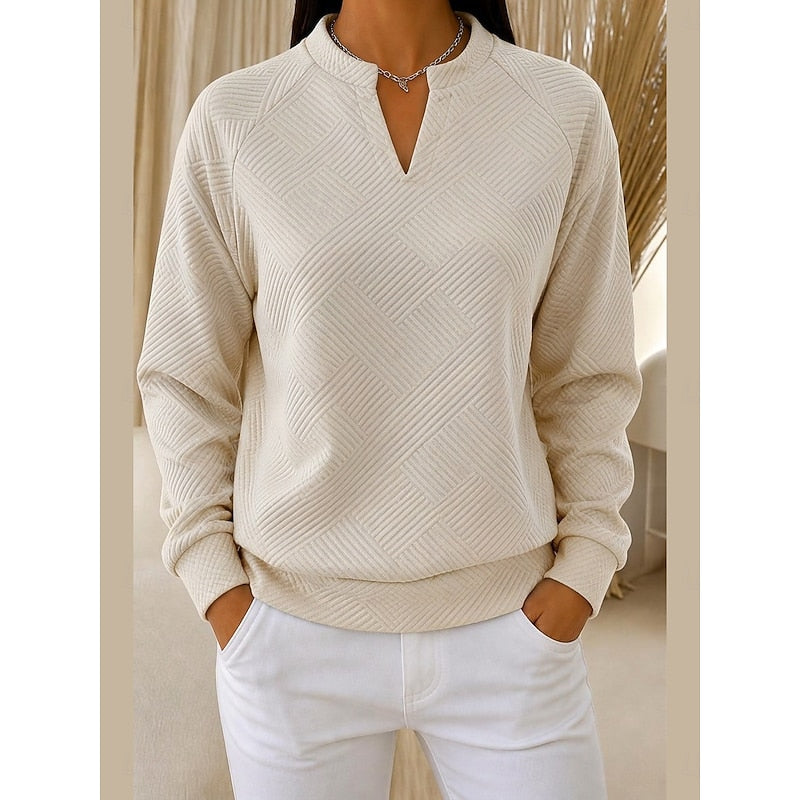 Damen Eleganter Pullover mit Strukturmuster