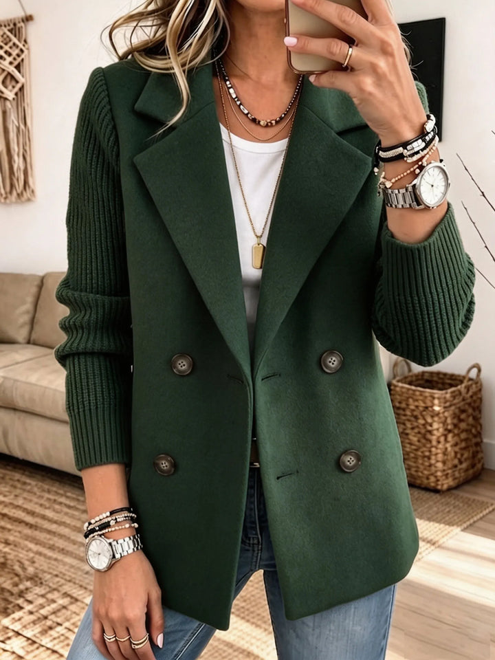 Damen Eleganter Blazer mit Strickärmeln