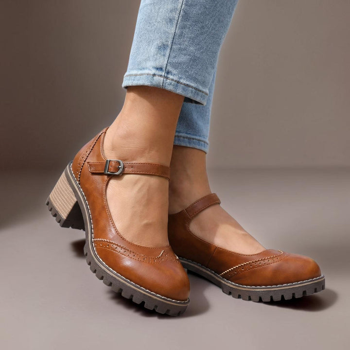 Damen Bequeme Mary-Jane-Schuhe mit Blockabsatz