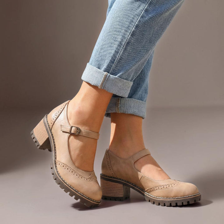 Damen Bequeme Mary-Jane-Schuhe mit Blockabsatz