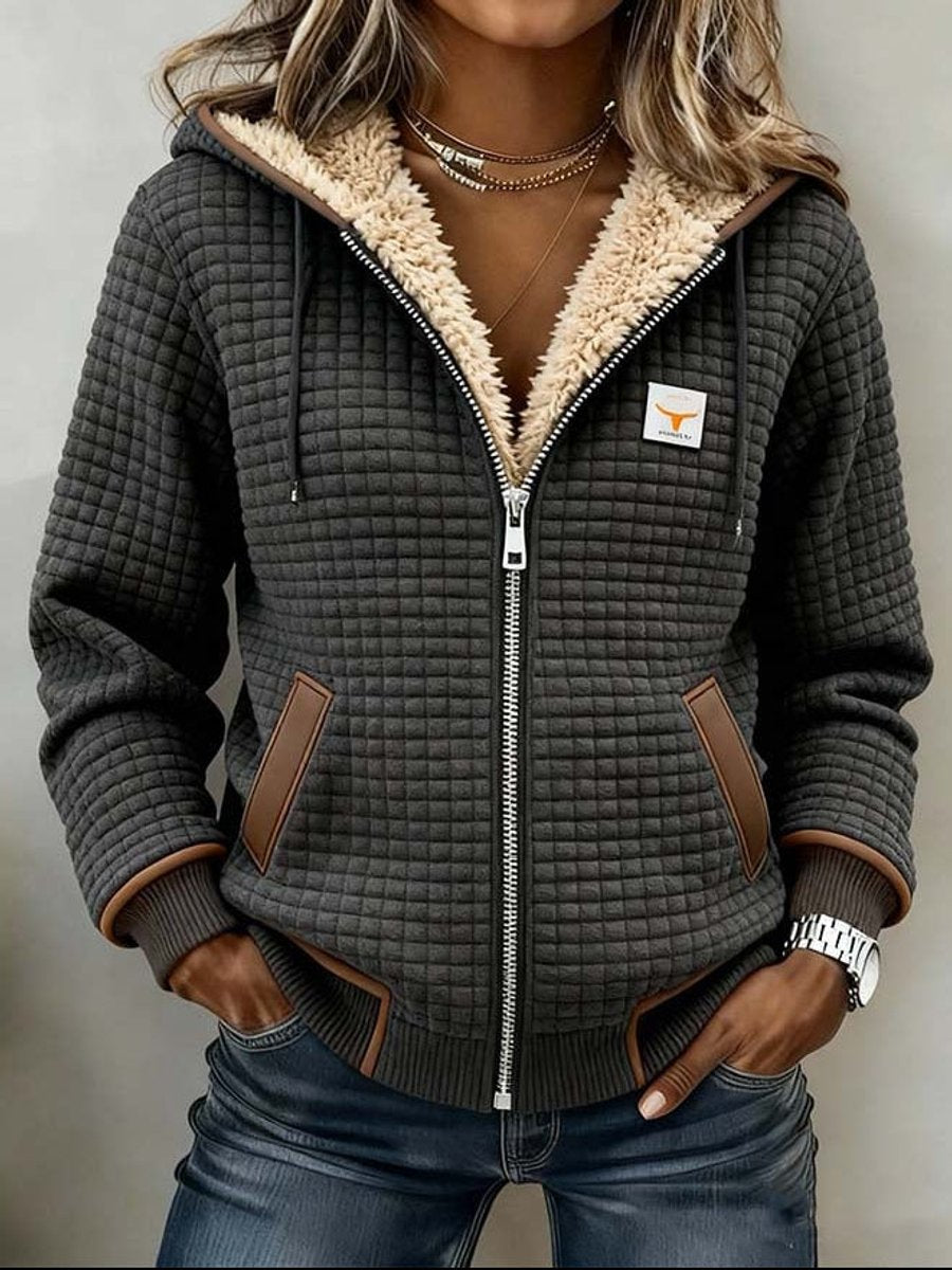 Damen Gesteppte Wattierte Kapuzenjacke