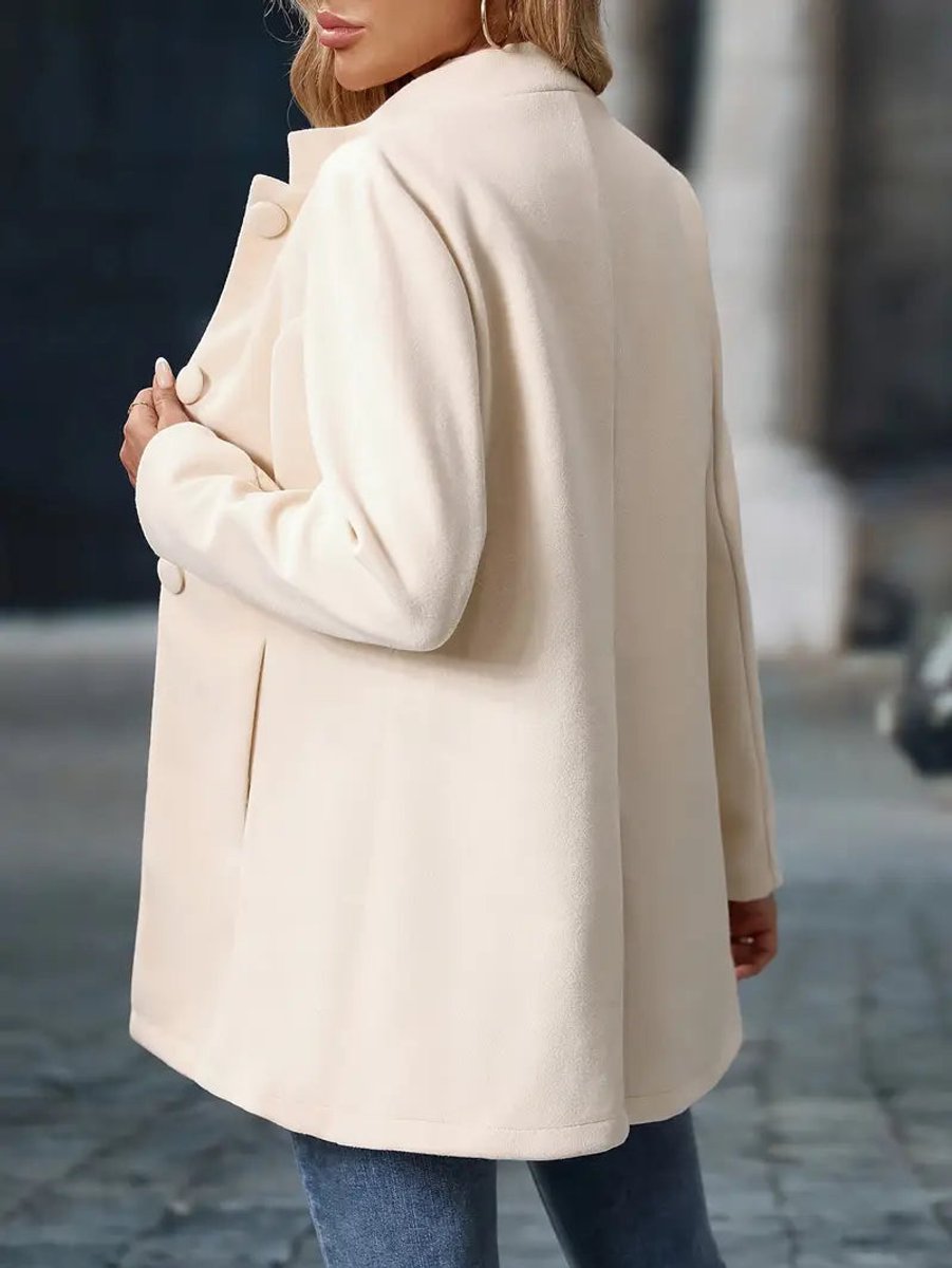Damen Eleganter Stehkragen Longblazer