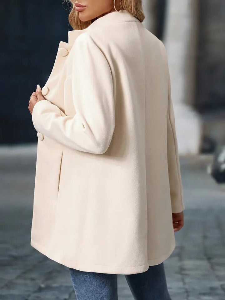 Damen Eleganter Stehkragen Longblazer