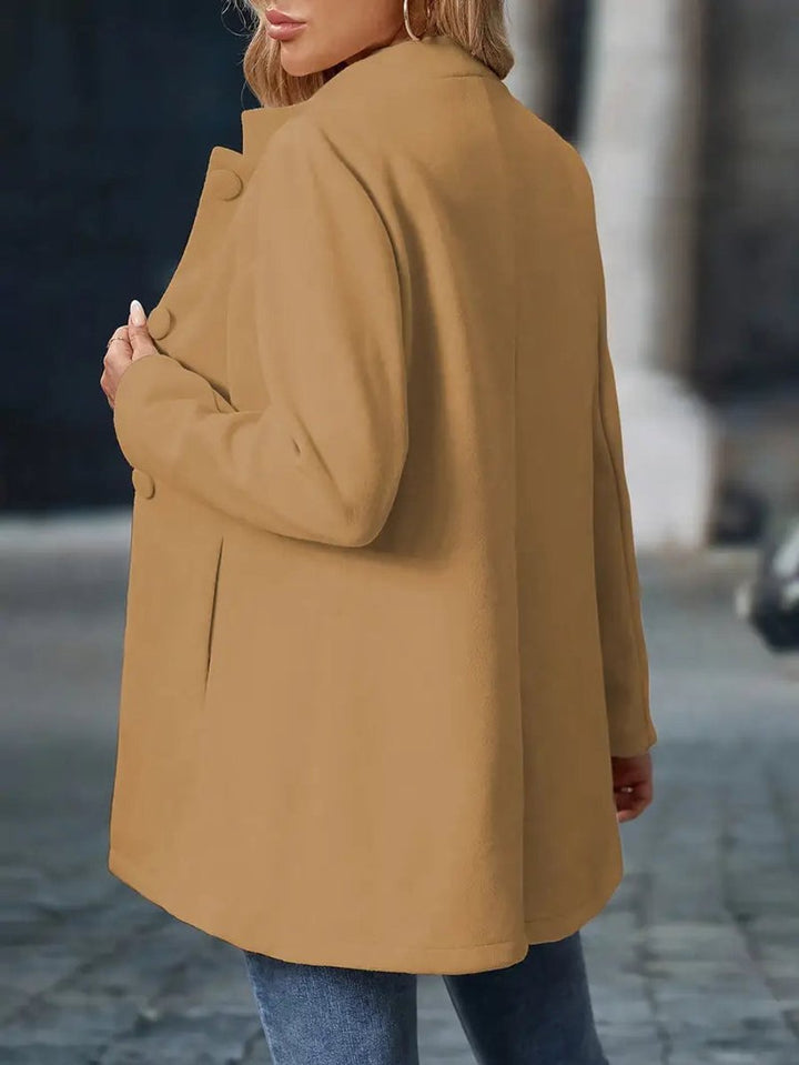 Damen Eleganter Stehkragen Longblazer