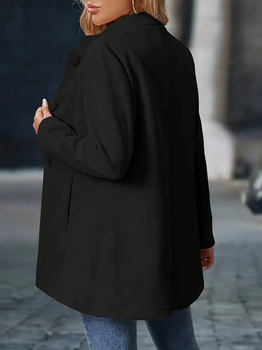 Damen Eleganter Stehkragen Longblazer