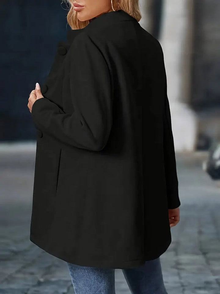 Damen Eleganter Stehkragen Longblazer